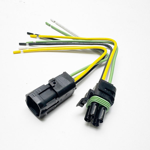 APTIV (DELPHI) Weather-Pack 4-Pin Connector pigtail kit (12015798, 12015024), 16AWG USCG Marine Tinned 8"  wires