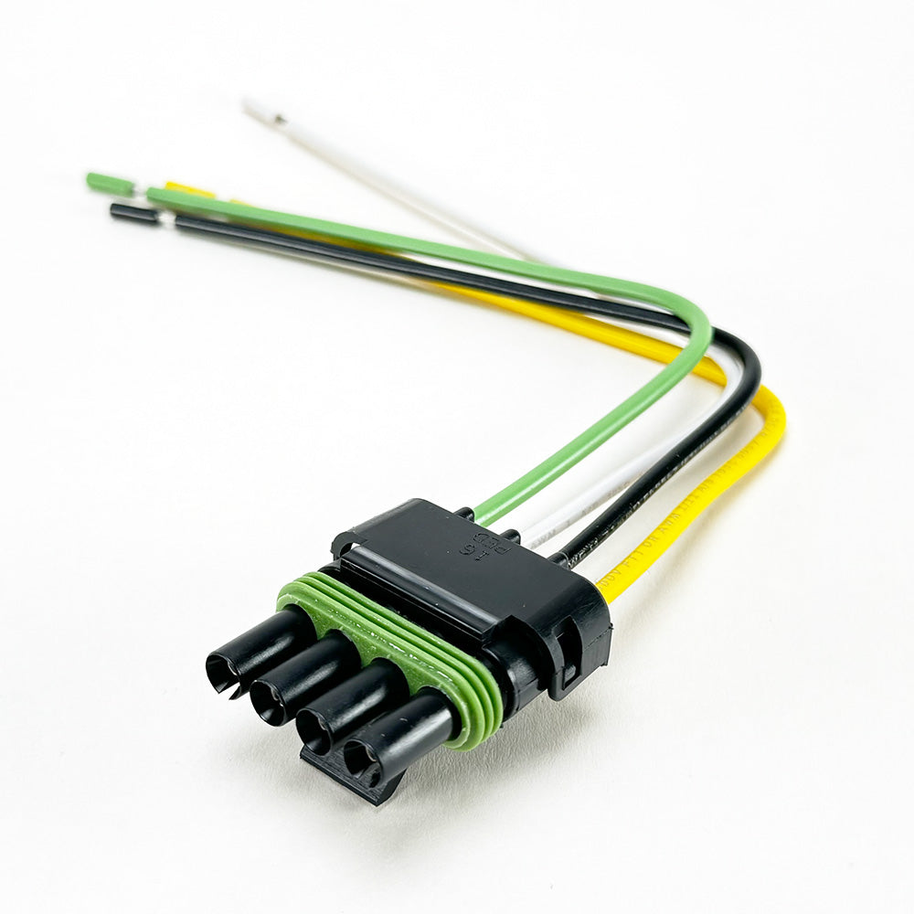 APTIV (DELPHI) 12015797 4-Pin Tower Half Weather-Pack Connector pigtail, 16AWG Boat 8.5" tinned wires