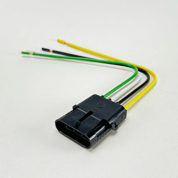 APTIV (DELPHI) 12010974 4-Pin Shroud Half Weather-Pack Connector pigtail, 14AWG GPT 8.5" Pure copper wires