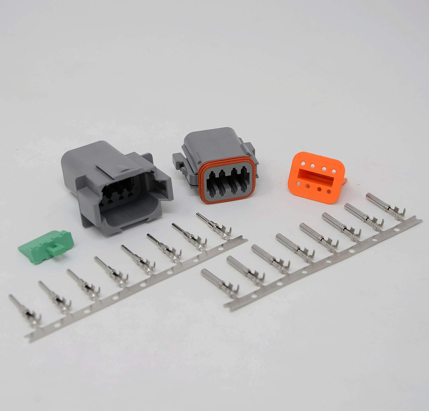 Deutsch DT 8-Pin Connector Kit 14-16AWG Open Barrel Contacts