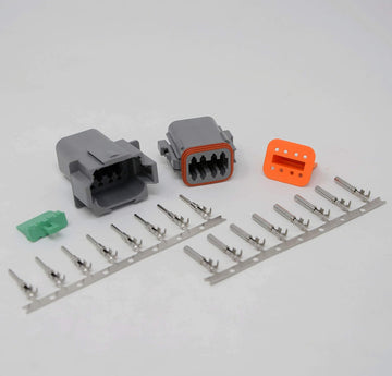 Deutsch DT 8-Pin Connector Kit 14-16AWG Open Barrel Contacts