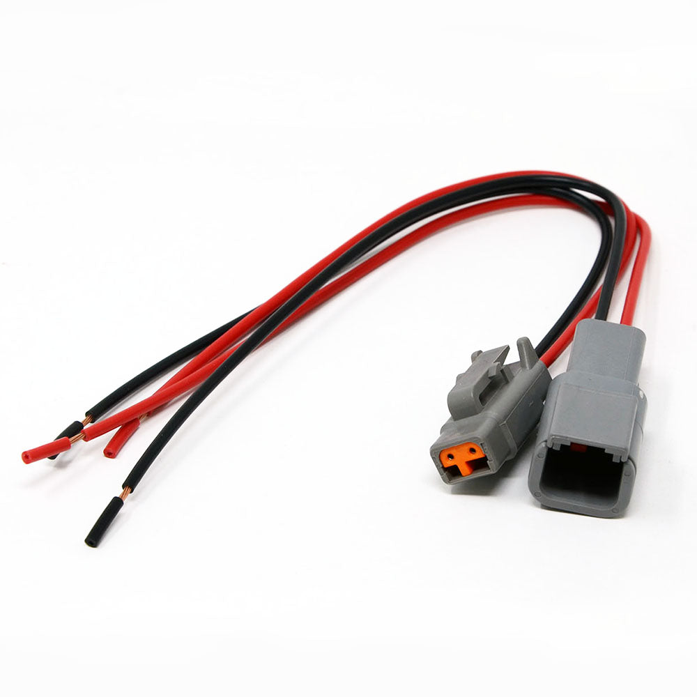 Deutsch DTM 2-Pin Pigtail Kit, 20AWG Pure Copper GPT Wires (100% Made in USA)