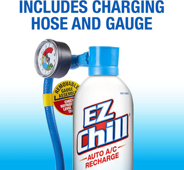 InterDynamics EZChill Auto Air Conditioning R-134A Freon Refrigerant Recharge Kit - 16.8 oz