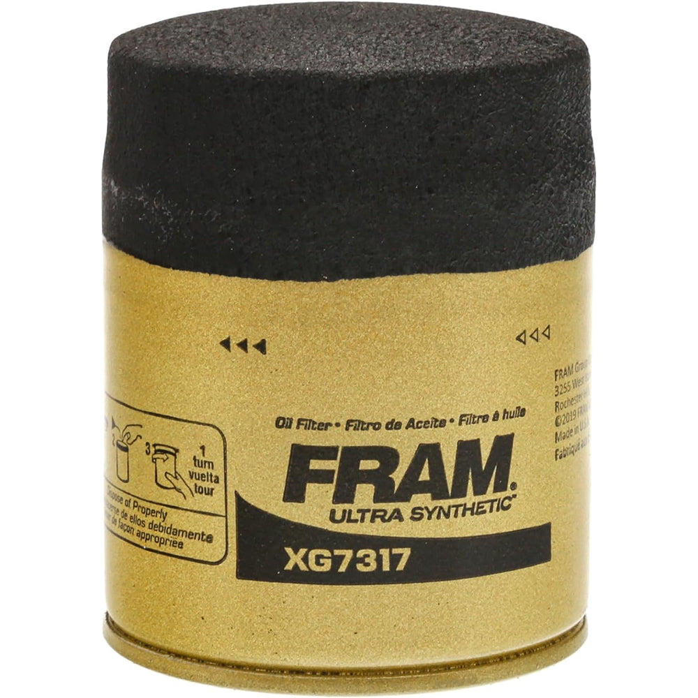 Fram XG7317 Ultra Synthetic Automotive Oil Filter with SureGrip, Lasting up to 20k Miles