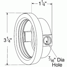 Grote 92070 GROMMET, CLOSED BACK FOR 2 25/32" HOLE