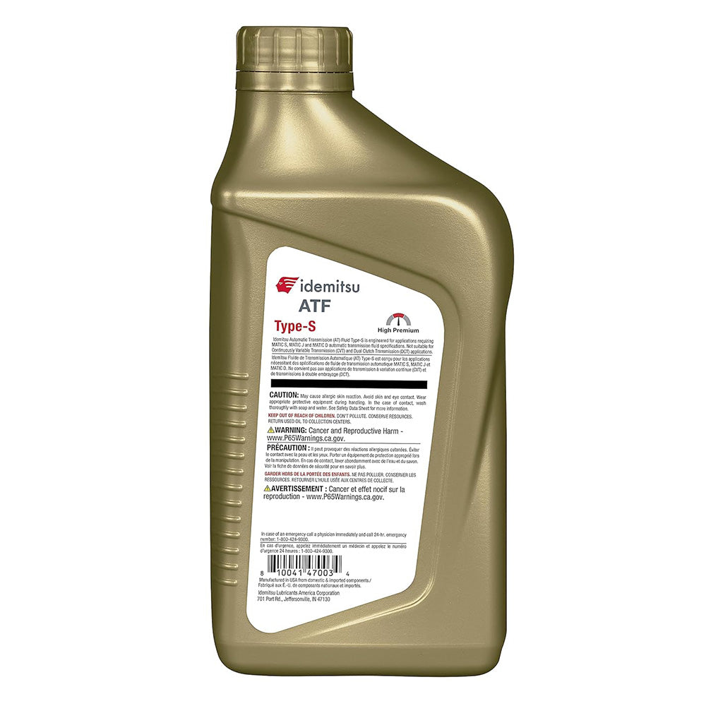 Idemitsu 30040101-75000C020 ATF Type S Automatic Transmission Fluid, 1 Quart