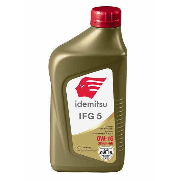 Idemitsu 30015121-75000C020 Fs IFG5 0W-16 Full Synthetic Oil, 1 Quart