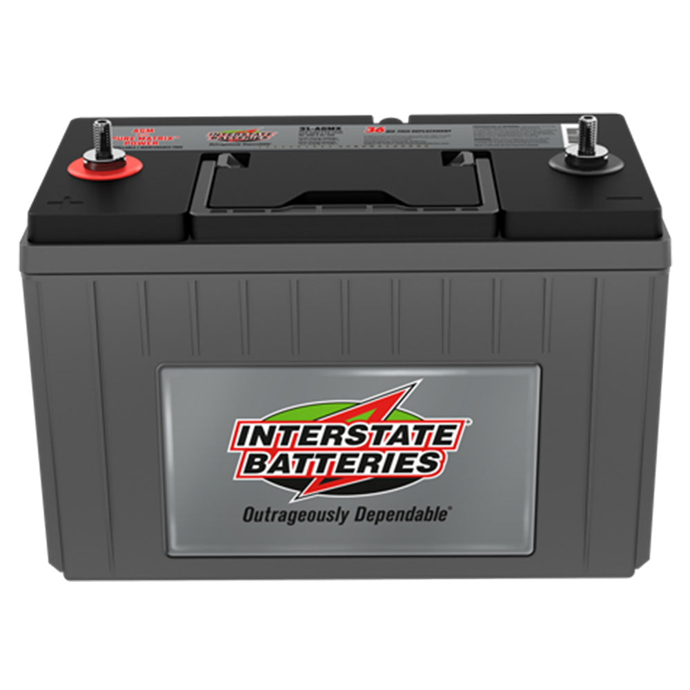 Interstate 31-AGMX AGM Commercial Battery (Group 31T) CORE FEE Included!