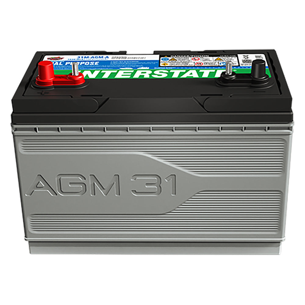 Interstate 31M-AGM AGM Commercial Battery (Group 31M) CORE FEE Included!