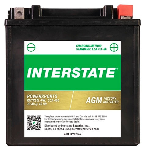Interstate FAITX30L-PW battery