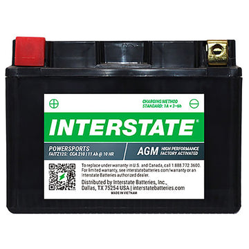 Interstate FAITZ12S 12 Volt AGM Power Sport Battery 190CCA (Group MC) CORE FEE Included!