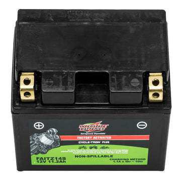 Interstate FAITZ14S 12 Volt AGM Power Sport Battery (Group MC) CORE FEE Included!