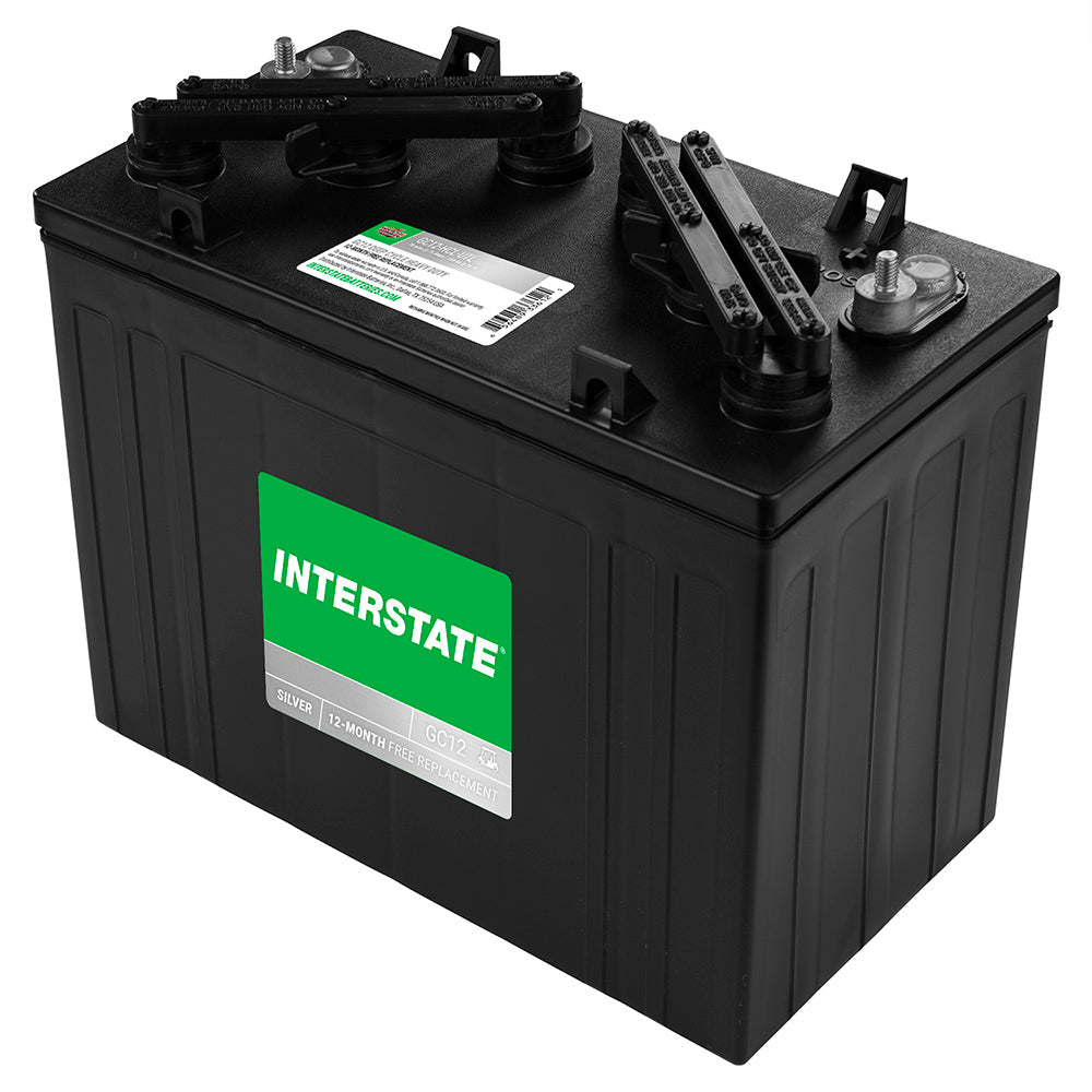 Interstate GC12-HCL-UTL Golf Car Battery (Group GC12) CORE FEE Included!