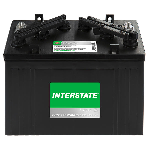 Interstate GC12-HCL-UTL Golf Car Battery (Group GC12) CORE FEE Included!