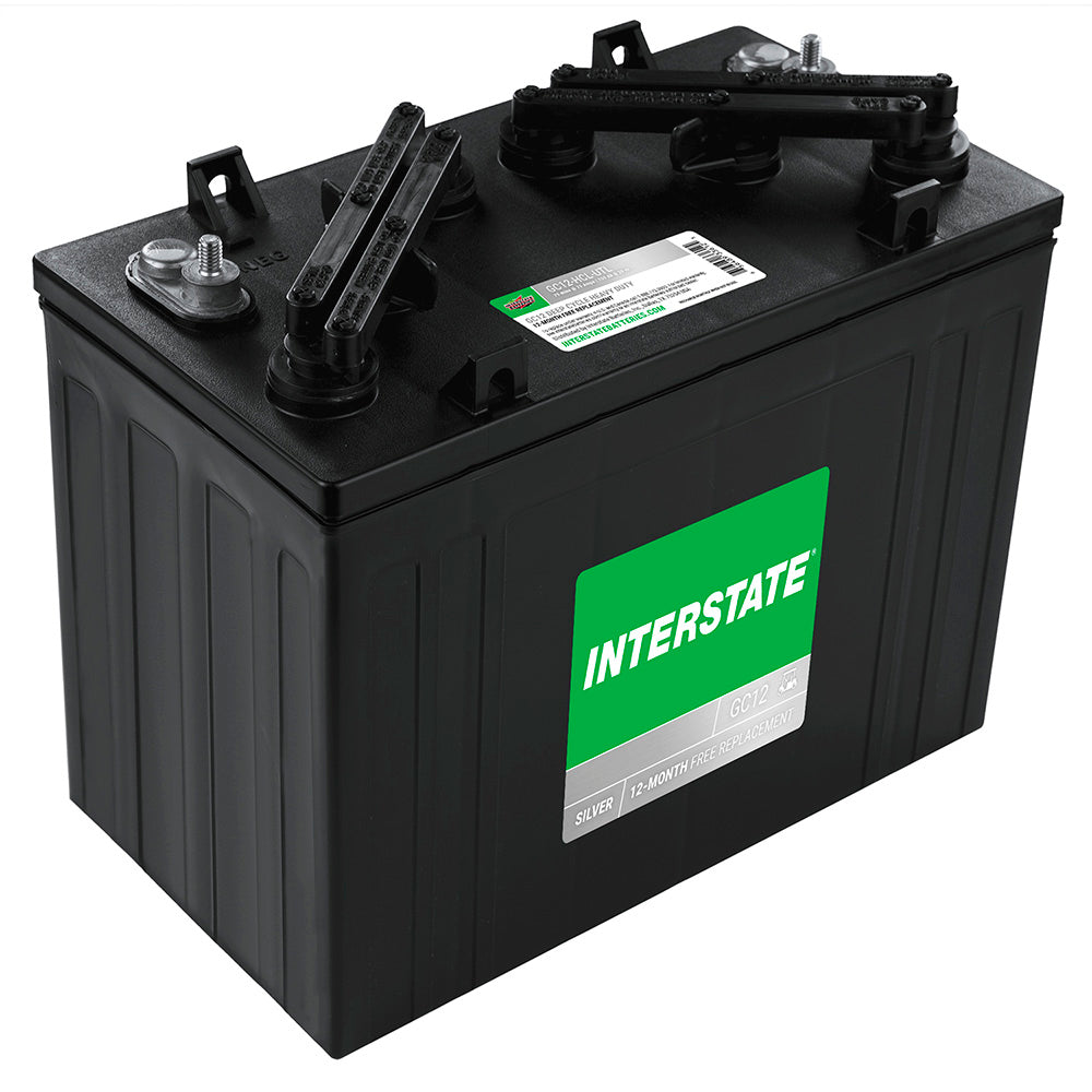 Interstate GC12-HCL-UTL Golf Car Battery (Group GC12) CORE FEE Included!