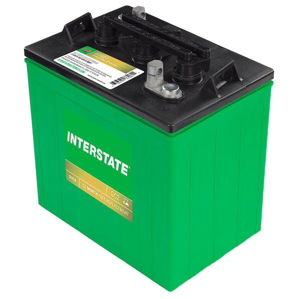 Interstate GC2-ECL-S 6 Volt Golf Car Battery (Group GC2) CORE FEE Included!