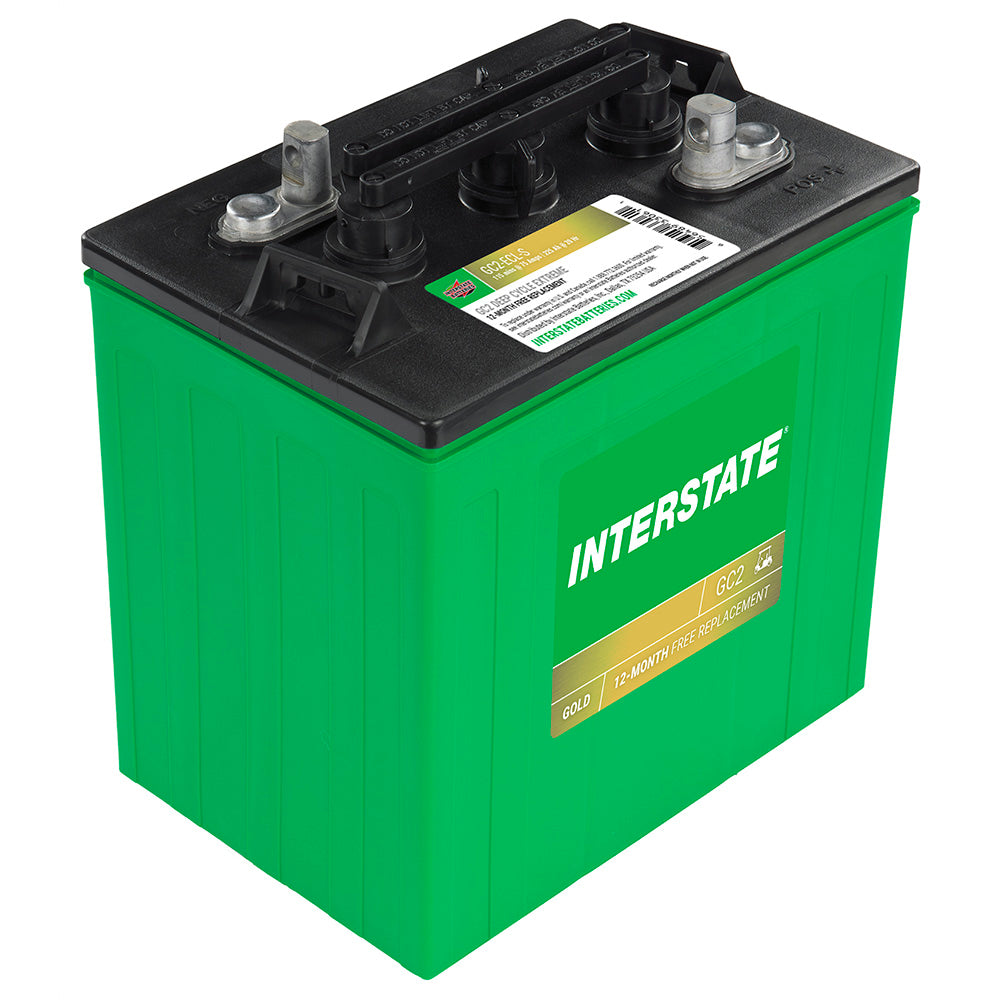 Interstate GC2-ECL-S 6 Volt Golf Car Battery (Group GC2) CORE FEE Included!