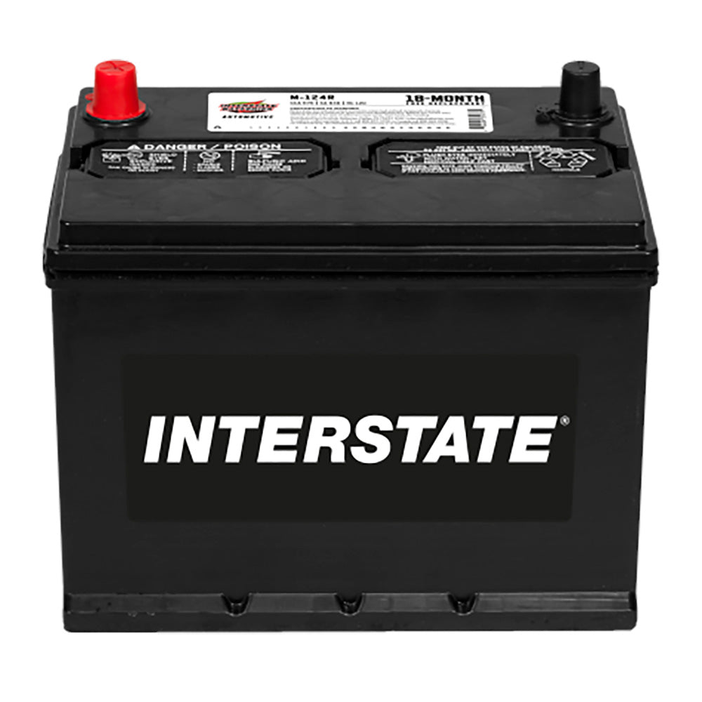 Interstate M-124R Flooded Automotive Battery (Group 124R) CORE FEE Included!