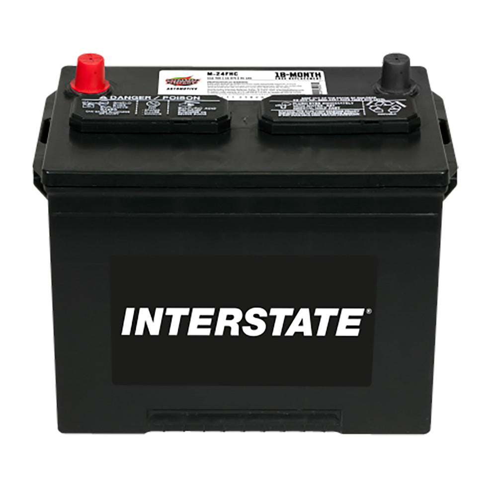 Interstate M-24FHC Flooded Automotive Battery (Group 24F) CORE FEE Included!