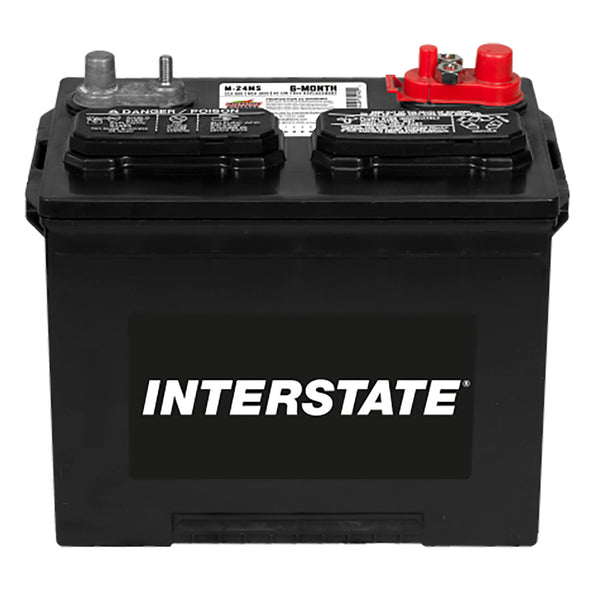 Interstate M-24MS Flooded Automotive Battery (Group 24M) CORE FEE Included!