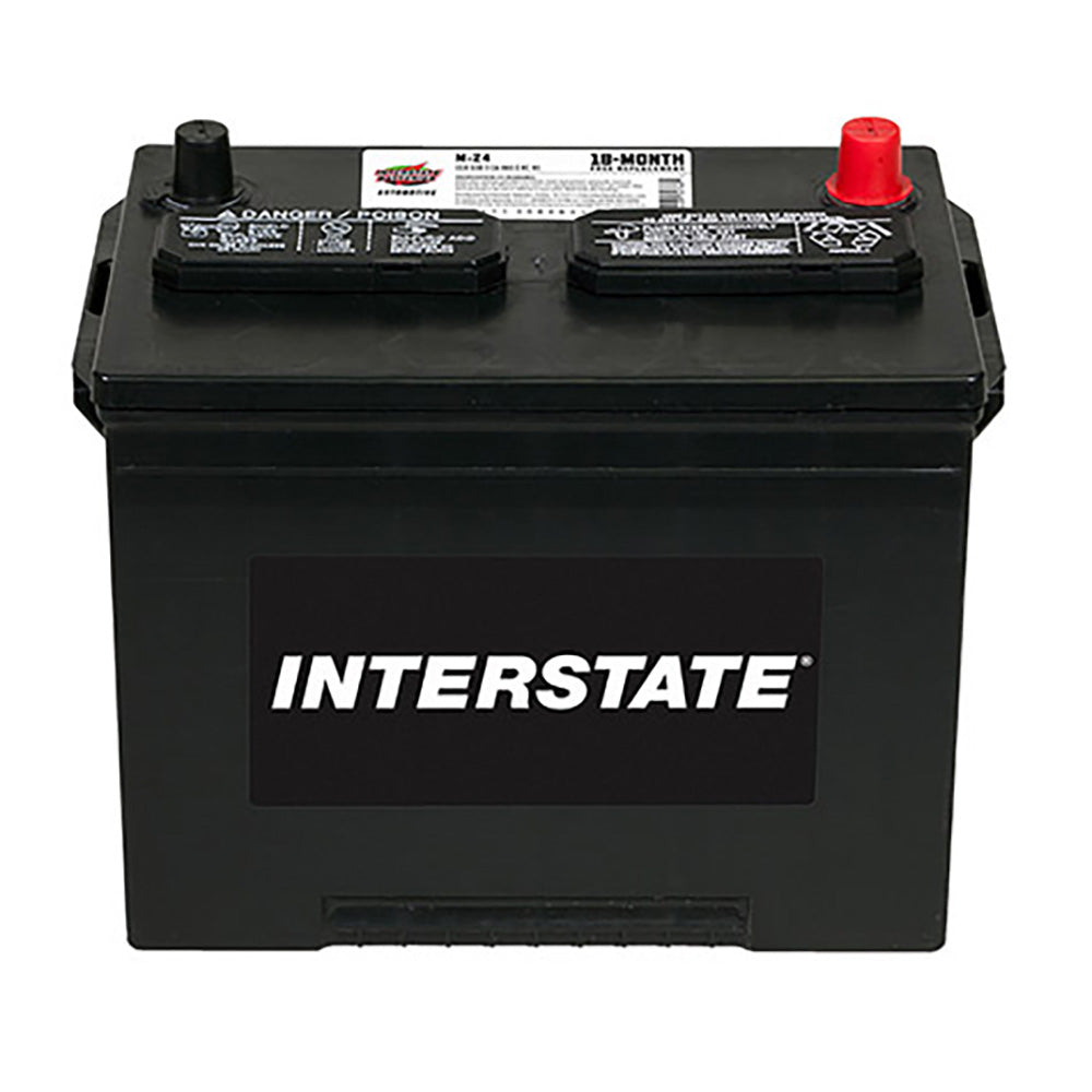 Interstate M-24 Flooded Automotive Battery (Group 24) CORE FEE Included!