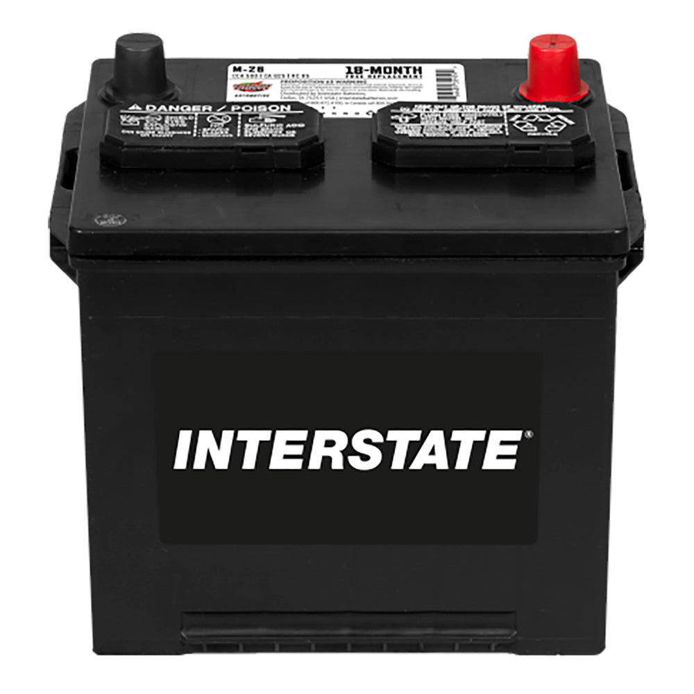 Interstate M-26 Flooded Automotive Battery (Group 26) CORE FEE Included!