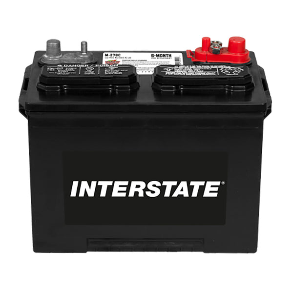 Interstate M-27DC Flooded Automotive Battery (Group 27M) CORE FEE Included!