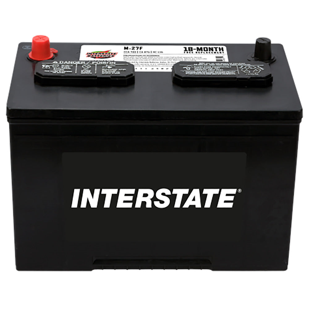 Interstate M-27F Flooded Automotive Battery (Group 27F) CORE FEE Included!