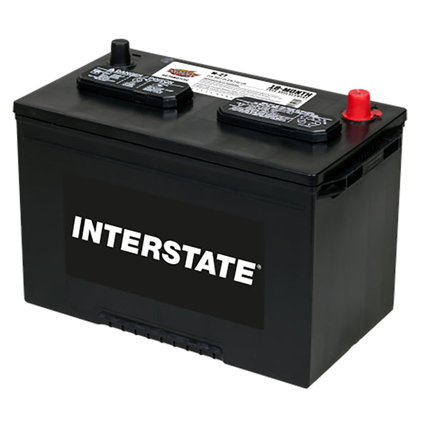 Interstate M-27 Flooded Automotive Battery (Group 27) CORE FEE Included!