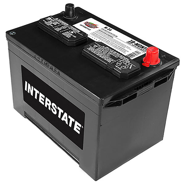 Interstate M-34 Flooded Automotive Battery (Group 34) CORE FEE Included!