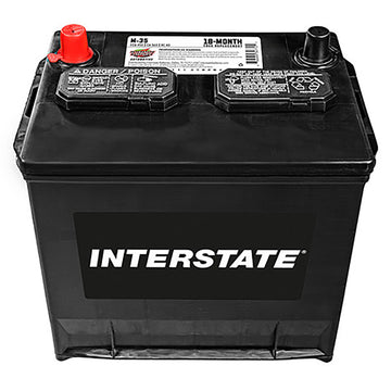 Interstate M-35 Flooded Automotive Battery (Group 35) CORE FEE Included!