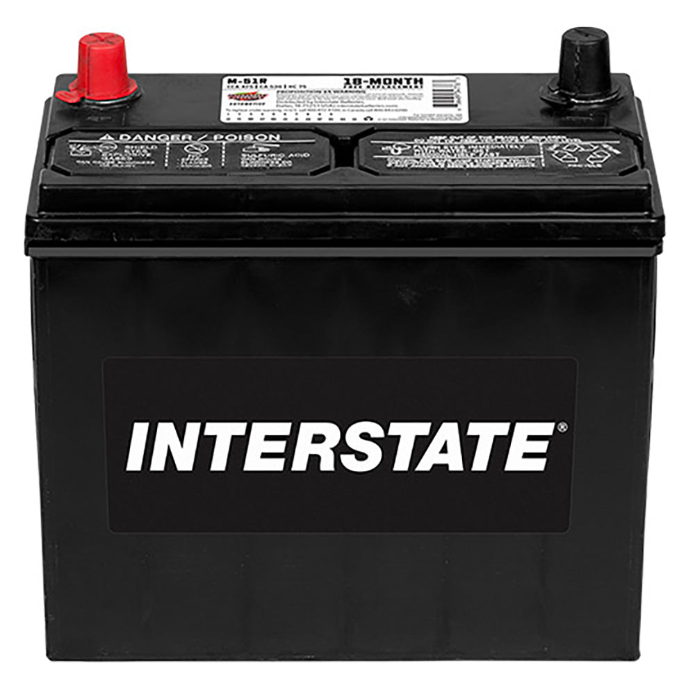 Interstate M-51R Flooded Automotive Battery (Group 51R) CORE FEE Included!