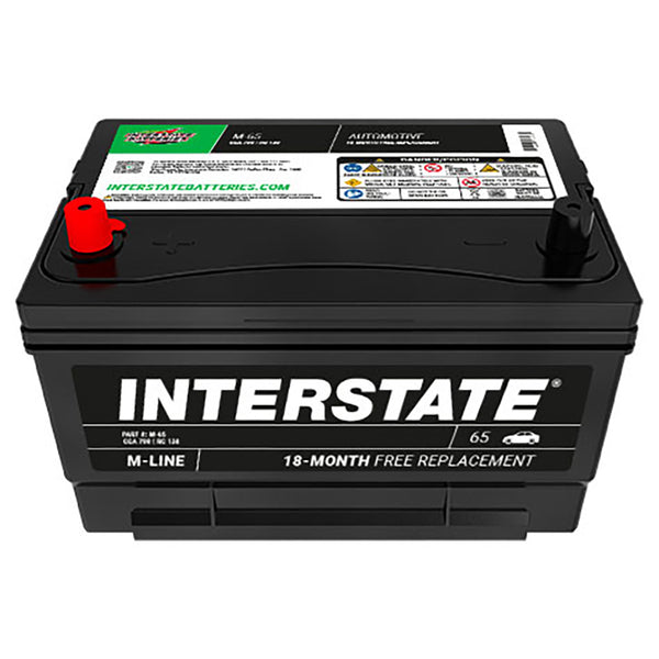 Interstate M-65 Flooded Automotive Battery (Group 65) CORE FEE Included!