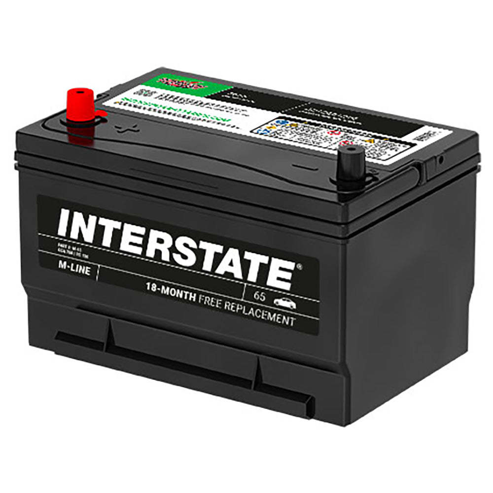 Interstate M-65 Flooded Automotive Battery (Group 65) CORE FEE Included!