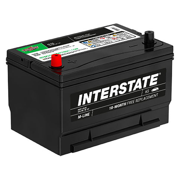 Interstate M-65 Flooded Automotive Battery (Group 65) CORE FEE Included!