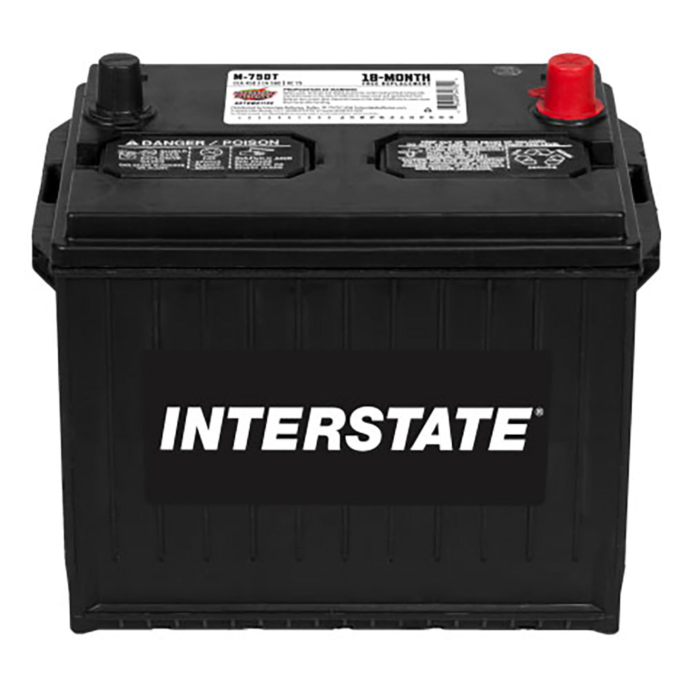 Interstate M-75DT Flooded Automotive Battery (Group 75) CORE FEE Included!