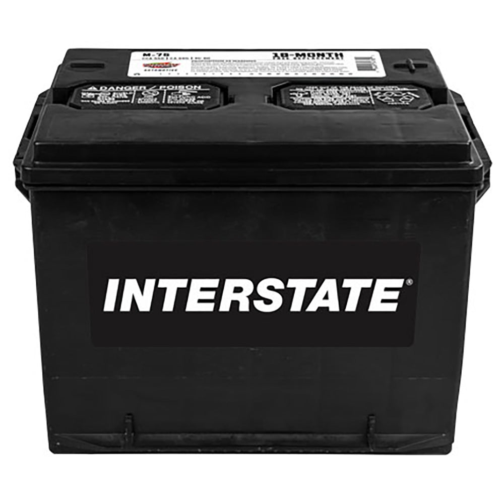 Interstate M-75 Flooded Automotive Battery (Group 75) CORE FEE Included!