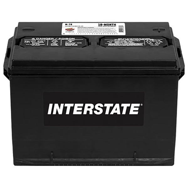 Interstate M-78 Flooded Automotive Battery (Group 78) CORE FEE Included!