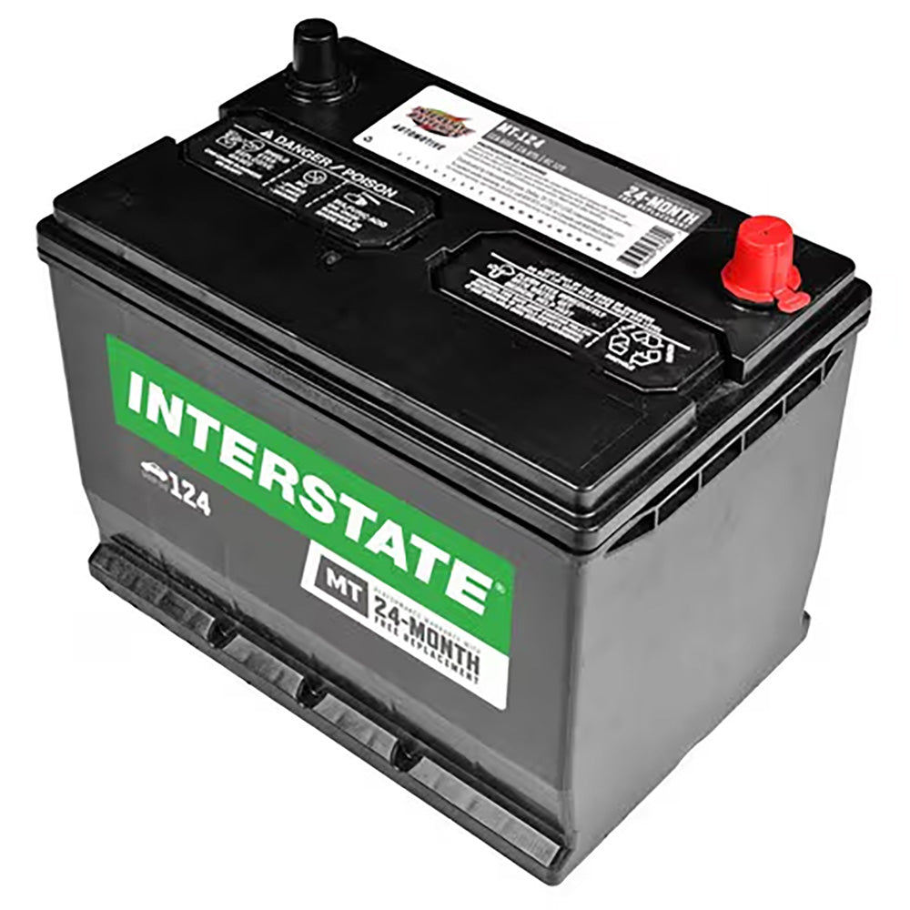 Interstate MT-124 Flooded Automotive Battery (Group 124) CORE FEE Included!