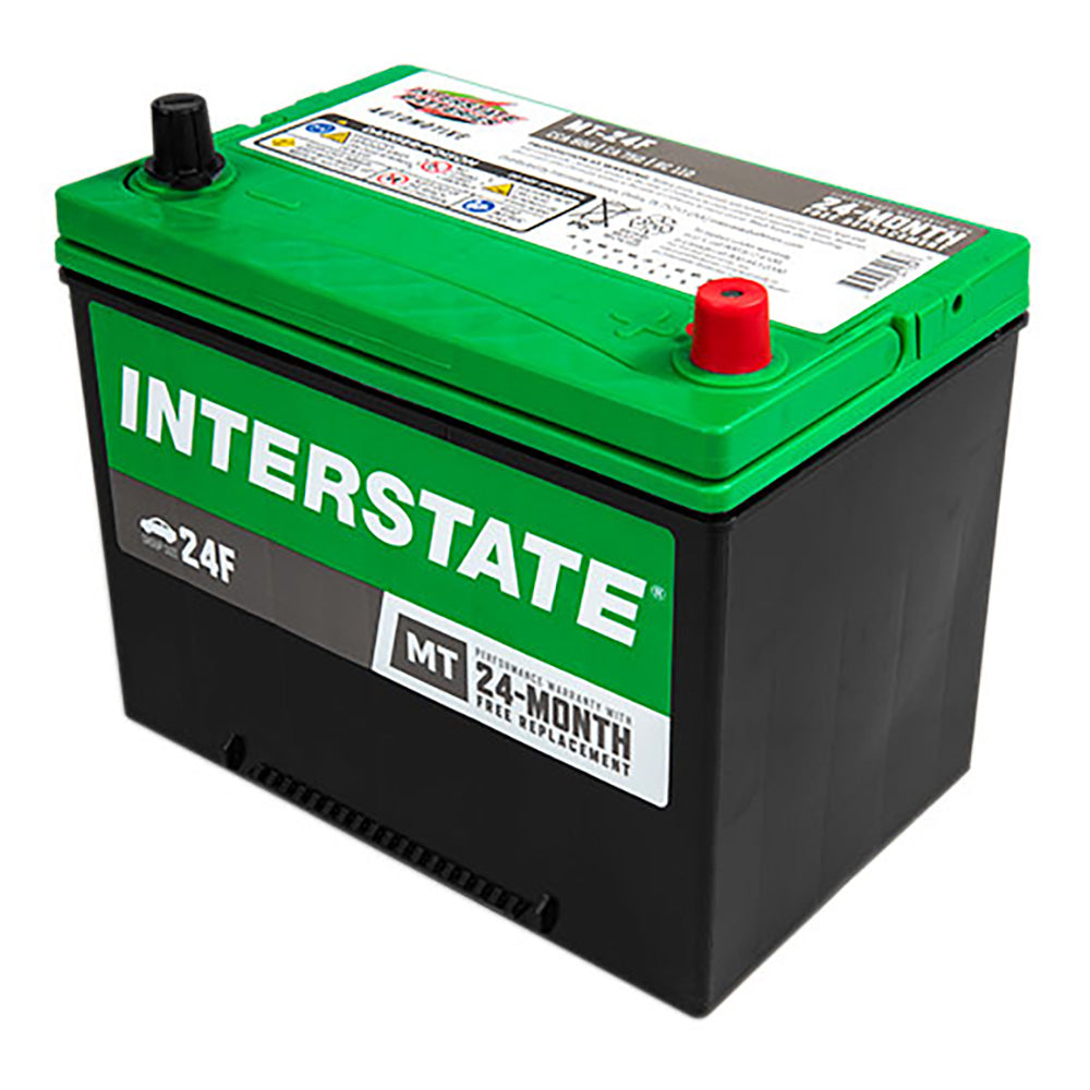 Interstate MT-24F Flooded Automotive Battery (Group 24F) CORE FEE Included!