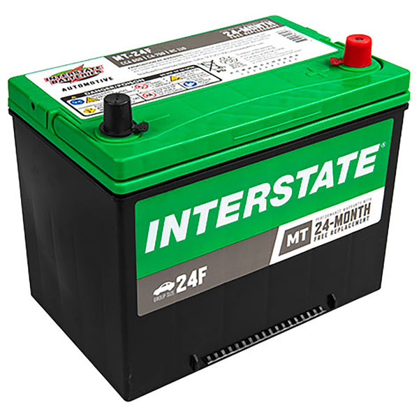 Interstate MT-24F Flooded Automotive Battery (Group 24F) CORE FEE Included!