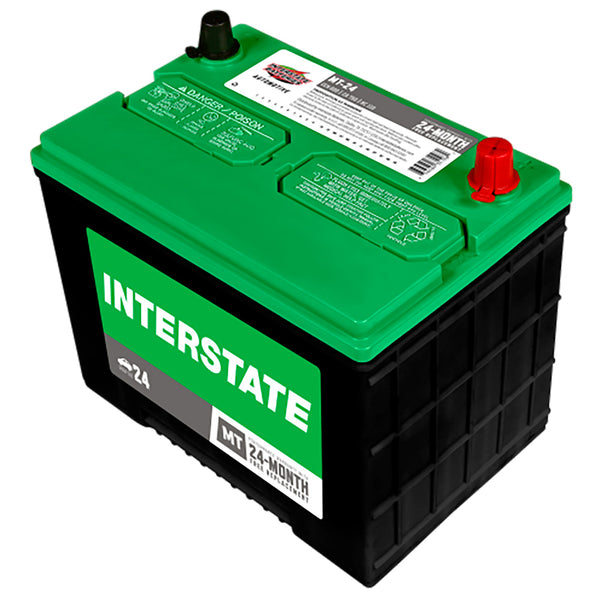 Interstate MT-24 Flooded Automotive Battery (Group 24) CORE FEE Included!