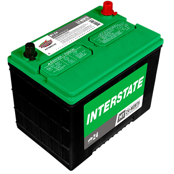 Interstate MT-24 Flooded Automotive Battery (Group 24) CORE FEE Included!