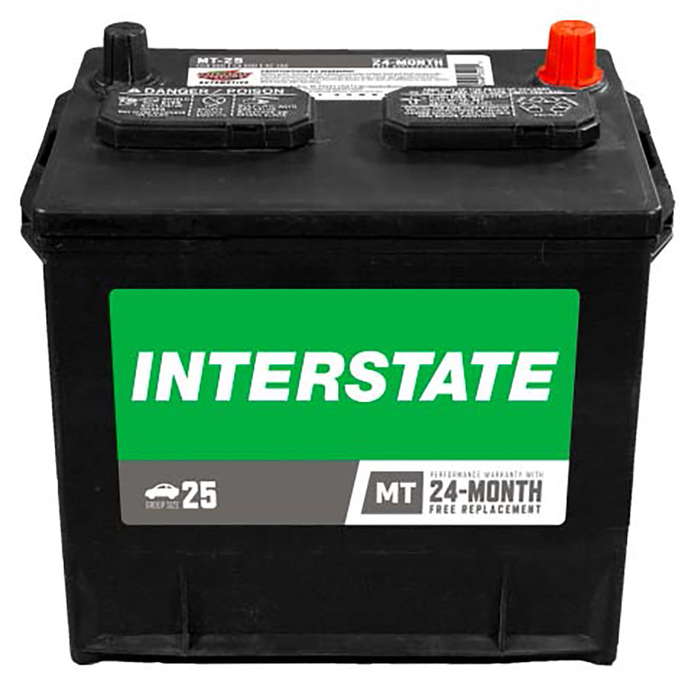 Interstate MT-25 Flooded Automotive Battery (Group 25) CORE FEE Included!