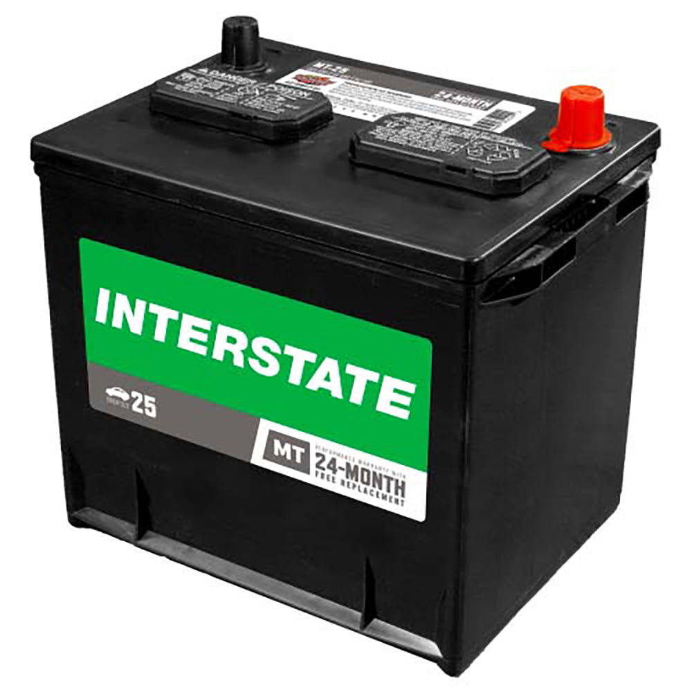 Interstate MT-25 Flooded Automotive Battery (Group 25) CORE FEE Included!