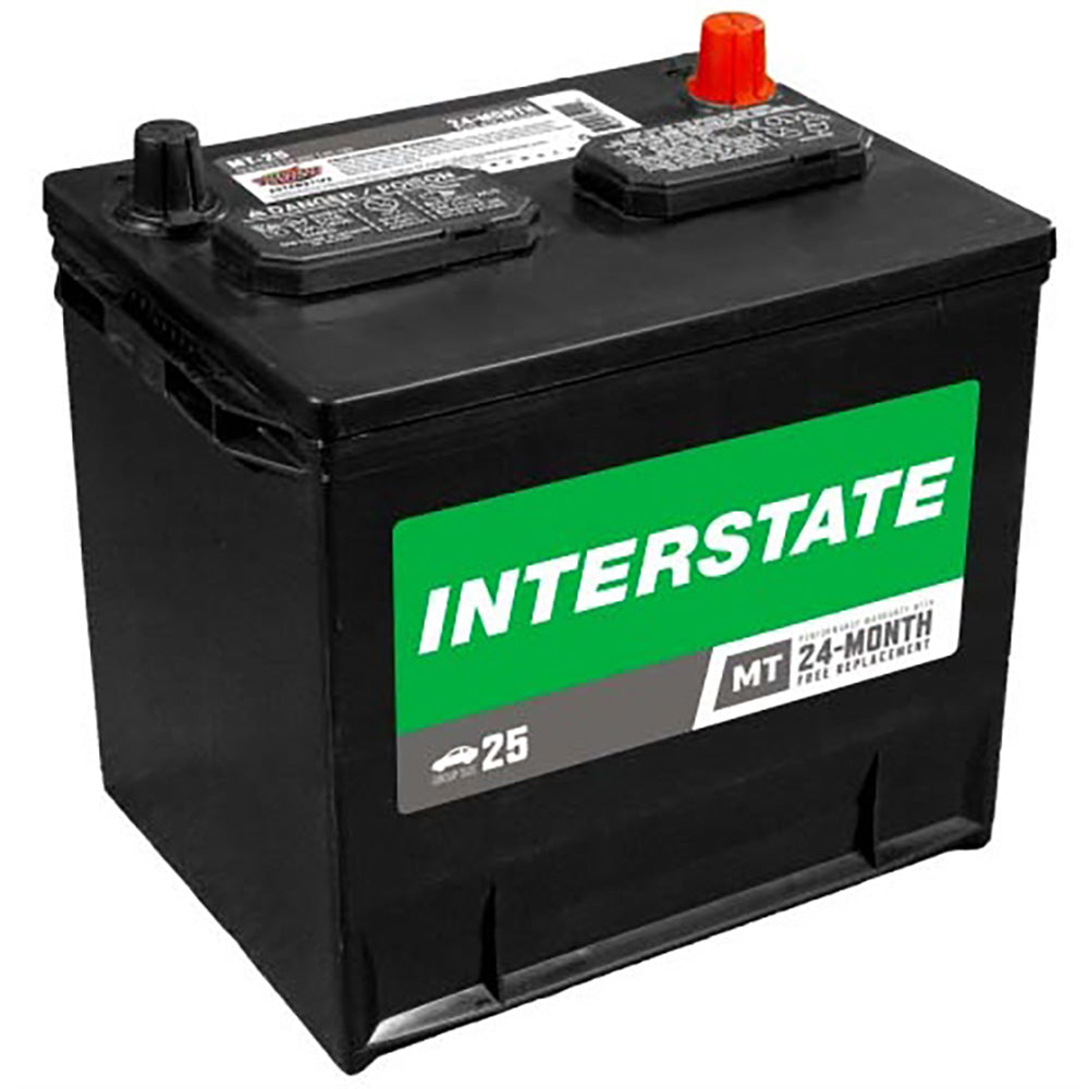 Interstate MT-25 Flooded Automotive Battery (Group 25) CORE FEE Included!