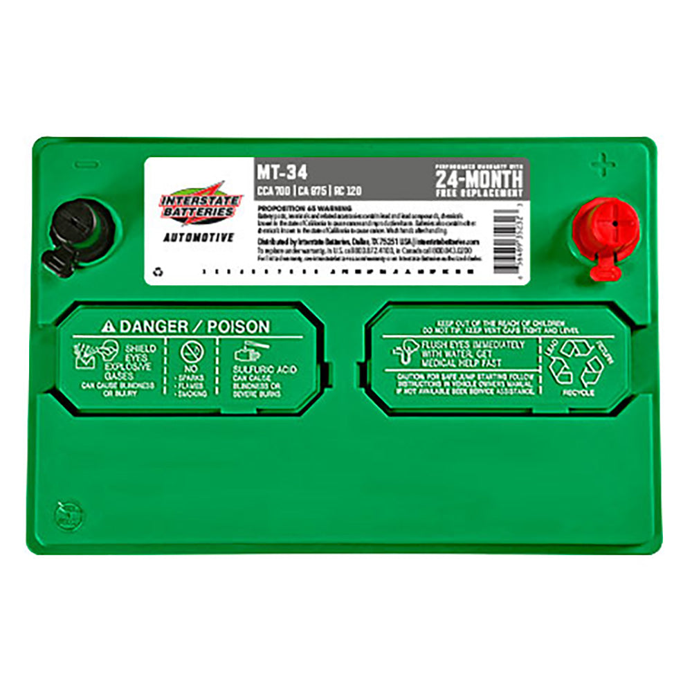 Interstate MT-35 Flooded Automotive Battery (Group 35) CORE FEE Included!