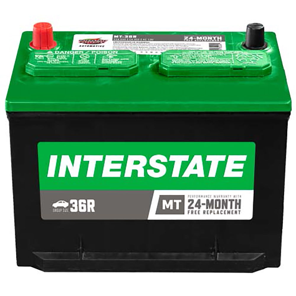 Interstate MT-36R Flooded Automotive Battery (Group 36R) CORE FEE Included!