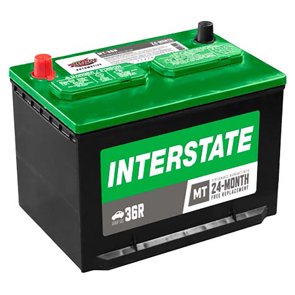 Interstate MT-36R Flooded Automotive Battery (Group 36R) CORE FEE Included!