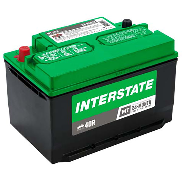 Interstate MT-40R Flooded Automotive Battery (Group 40R) CORE FEE Included!